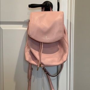 Pink Kate spade leather backpack
